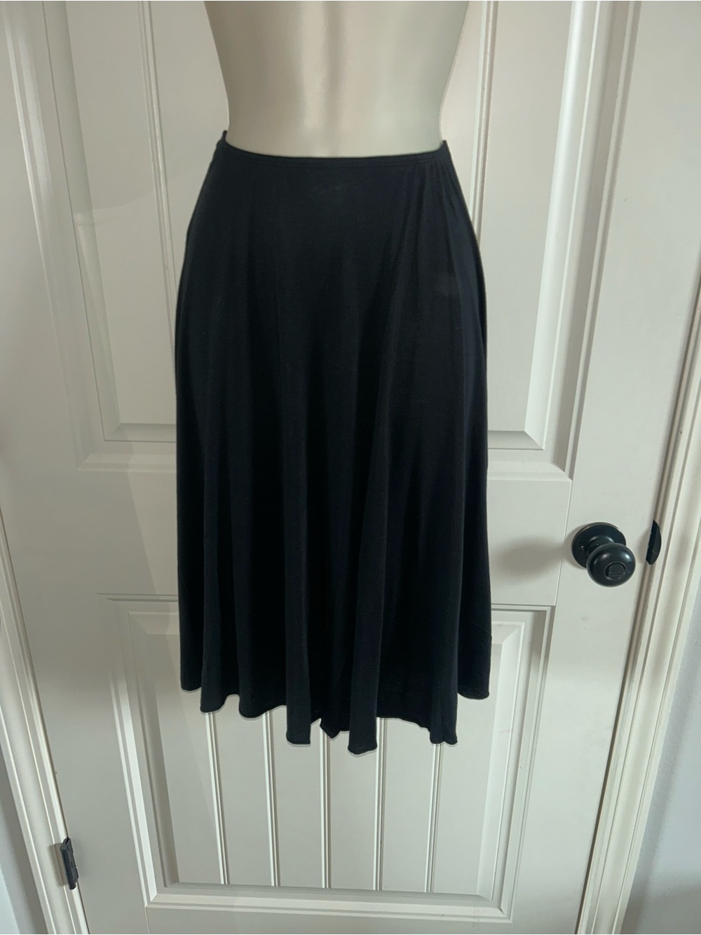 NEW Hard Tail Black A-Line Midi Skirt Sz M